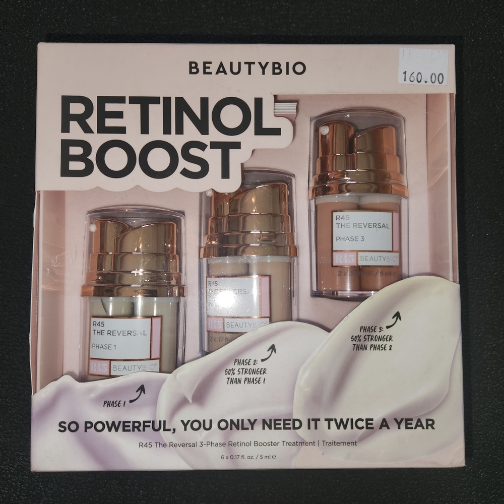 BeautyBio R45 The Reversal 3-Phase Retinol System, SEALED NIB